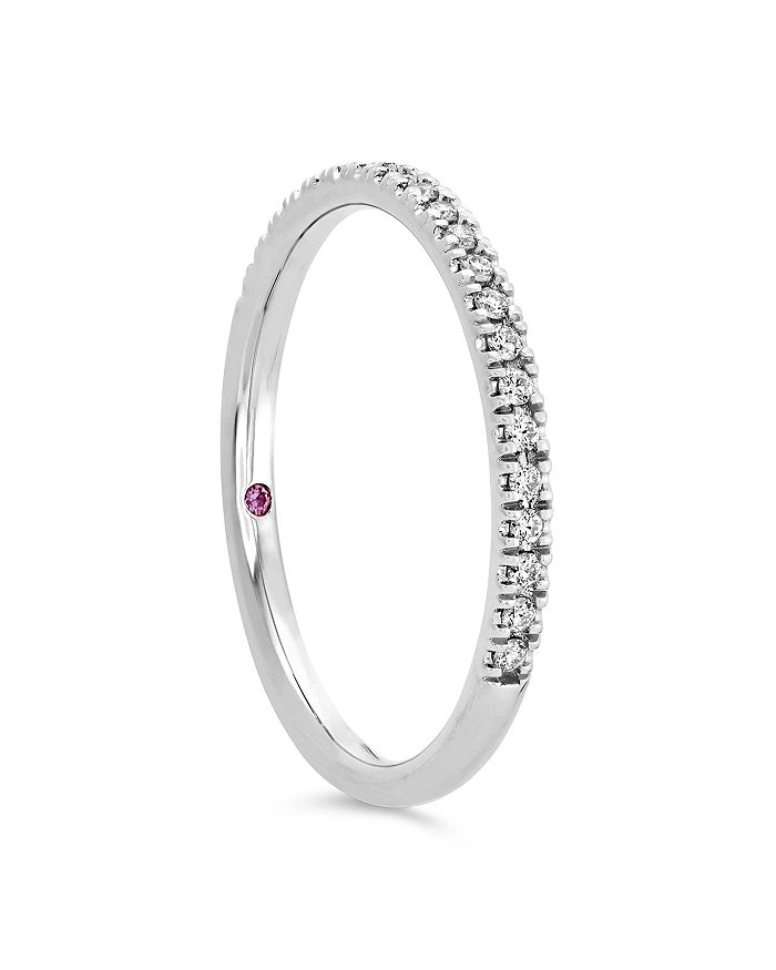 Hayley Paige For Hearts On Fire Platinum Diamond Sloane Wedding Band In White/silver