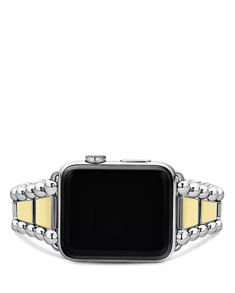 Lagos Smart Caviar Stainless Steel 18K Gold Apple Watch Bracelet, 42-44mm