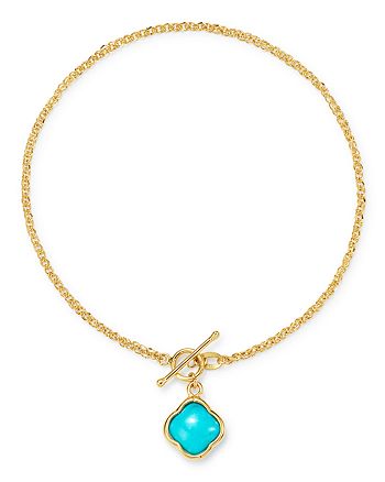 Bloomingdale's - Turquoise Clover Bracelet in 14K Yellow Gold - 100% Exclusive