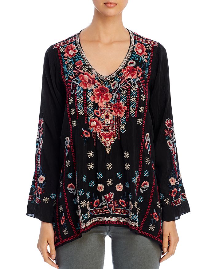 JOHNNY WAS DULCI EMBROIDERED TOP,C28319-O