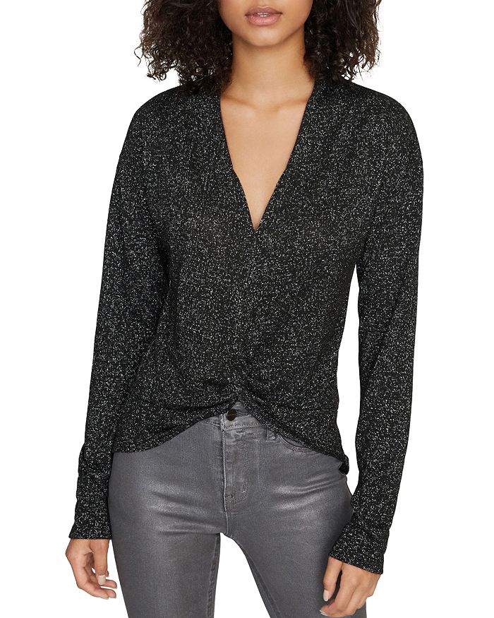 SANCTUARY KNOT INTERESTED SHIMMER TOP,CT2795MG5