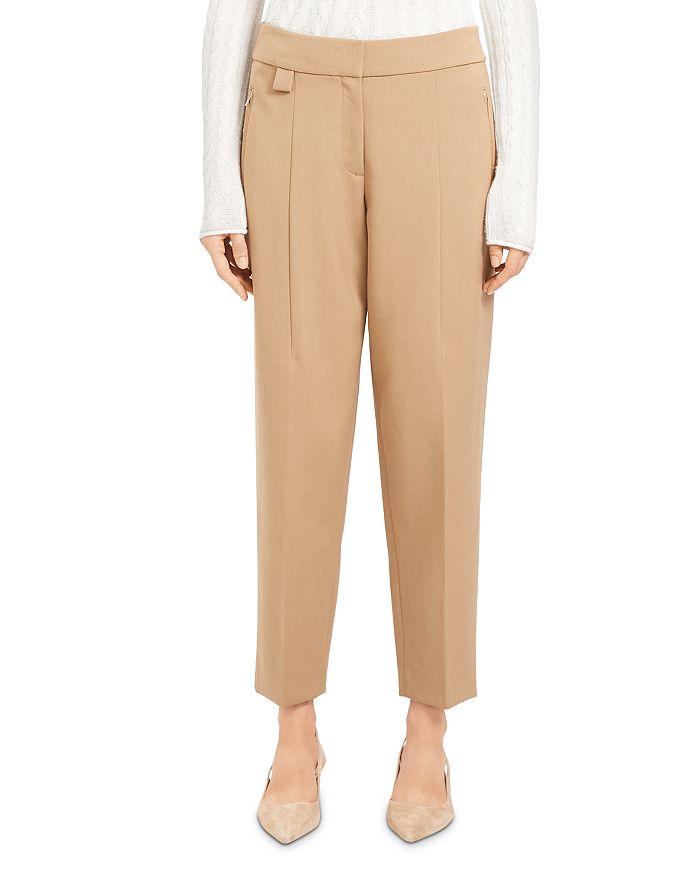 THEORY WOOL-STRETCH ANKLE PANTS,J1005201
