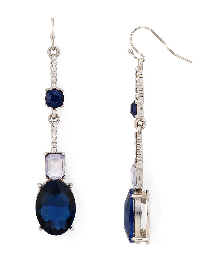 Aqua Crystal Drop Earrings - 100% Exclusive In Blue/silver