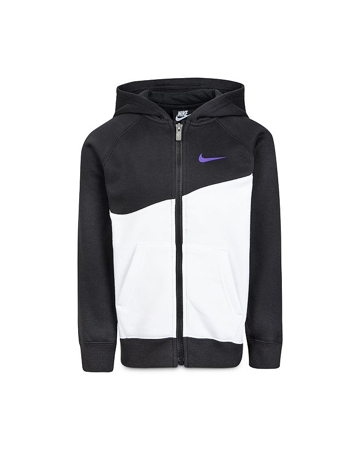 Nike swoosh colorblock zip front hooded jacket sales