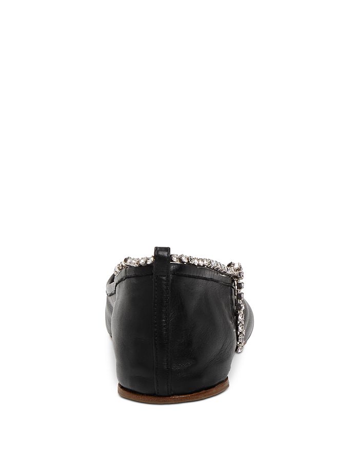 miu miu flats with crystal