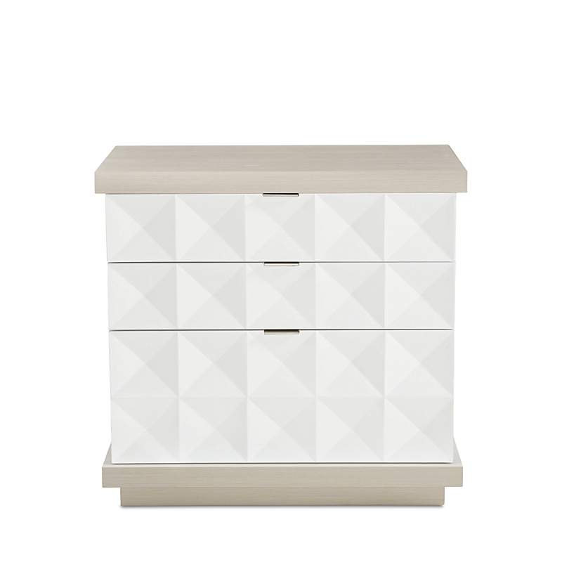 Bernhardt Axiom Nightstand In Linear Gray