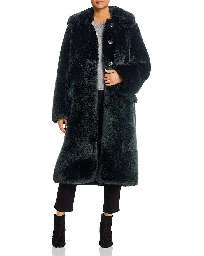 Tory Burch Long Faux Fur Coat | Bloomingdale's