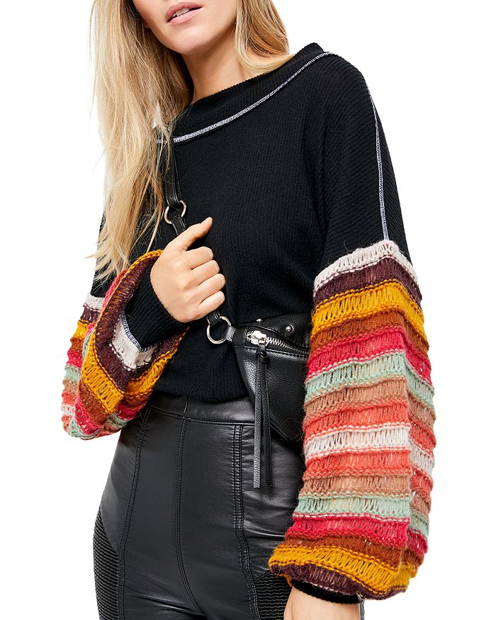 Free People Cha Cha Balloon Sleeve Sweater Bloomingdale s