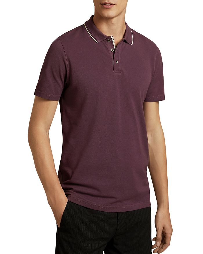 Ted Baker Flava Pique Regular Fit Polo Shirt - 100% Exclusive In Purple