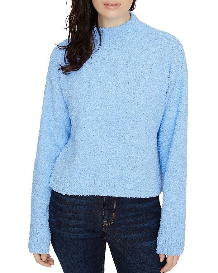 Sanctuary Teddy Mock-neck Sweater - 100% Exclusive In Snow Light Blue