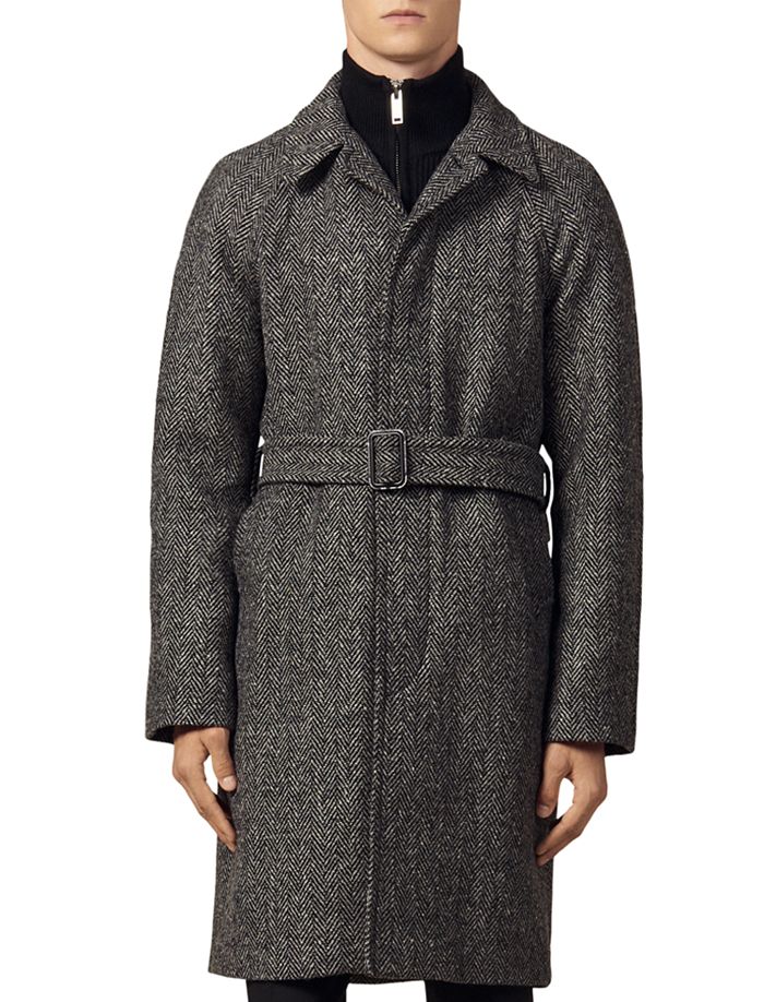Sandro Herringbone Topcoat Bloomingdale s