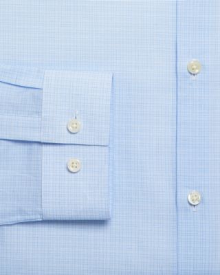 Theory Cedrick Micro Plaid Slim Fit Dress Shirt | Bloomingdale's Men