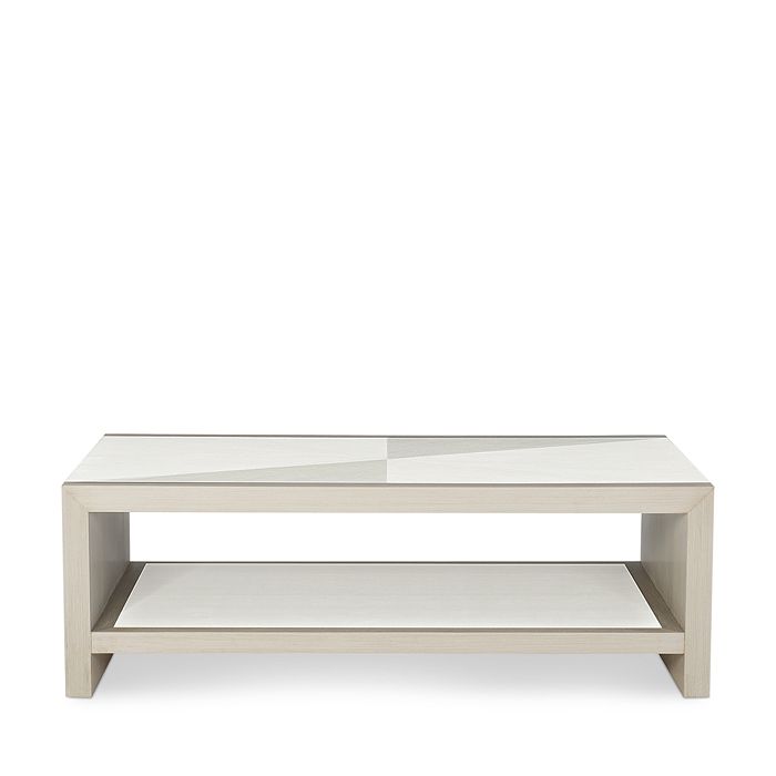 Bernhardt Axiom Cocktail Table In Linear Gray