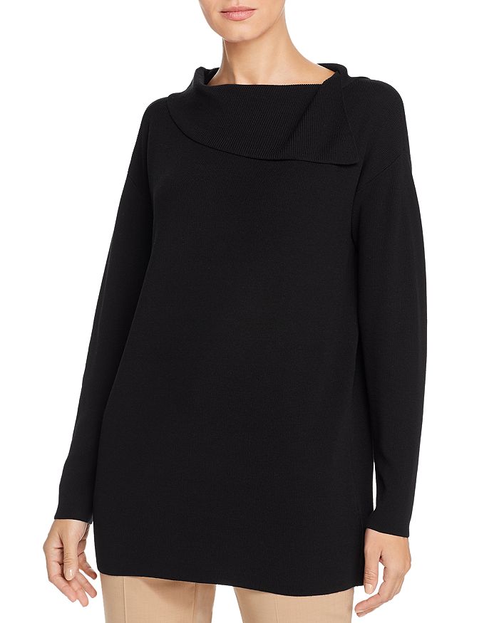 Lafayette 148 New York Asymmetric Drape Neck Sweater Bloomingdale S