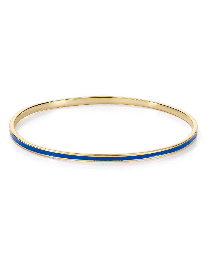 Argento Vivo Enamel Bangle Bracelet In 18k Gold-plated Sterling Silver In Blue/gold