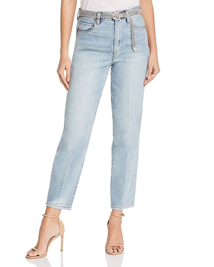 Blanknyc Belted Straight-leg Jeans In Gimme The Loot