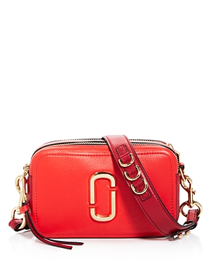 Marc Jacobs Softshot 21 Leather Crossbody Bag In Bright Red