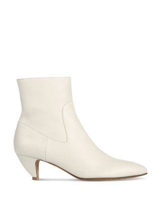 gold kitten heel booties