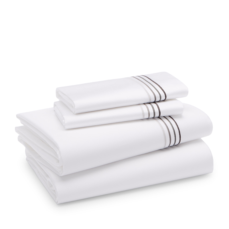 Frette Cruise Sheet Set, King - Exclusive In White/slate Gray