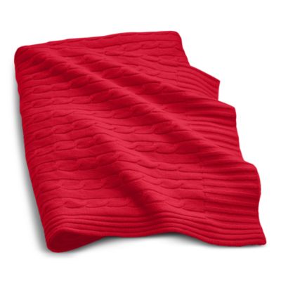 Cable Cashmere Throw Blanket