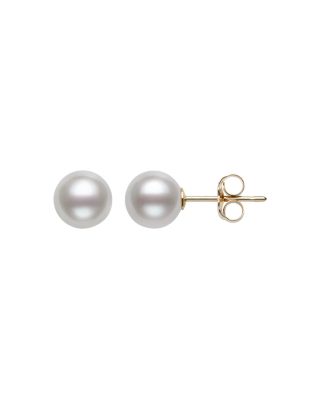 Bloomingdale's Fine Collection - Cultured Freshwater Pearl Stud Earrings in 14K Yellow Gold
