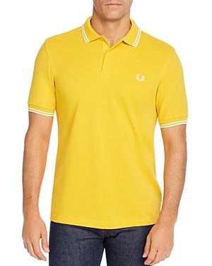 Fred Perry Twin Tipped Slim Fit Polo In Sunglow