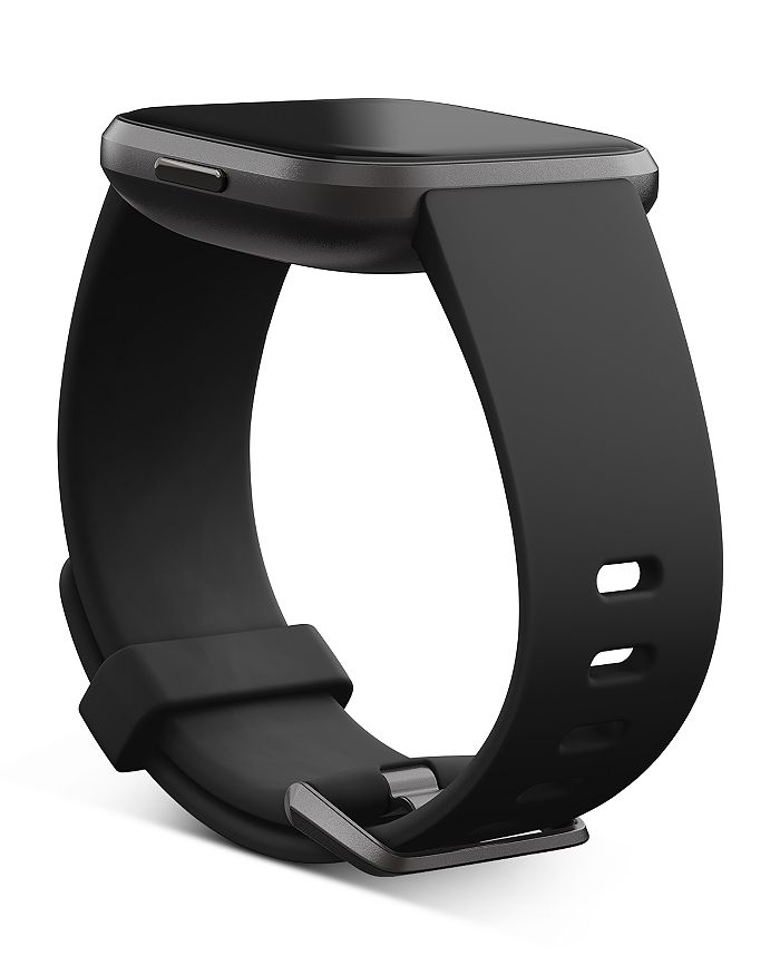 Versa 2 black elastomer top strap touchscreen smart watch 39mm