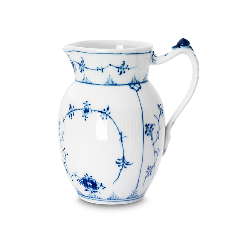 Royal Copenhagen Blue Fluted Plain Pitcher In Blue/white