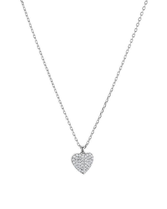 KATE SPADE KATE SPADE NEW YORK HEART TO HEART PAVE MINI PENDANT NECKLACE, 16,WBRUH720