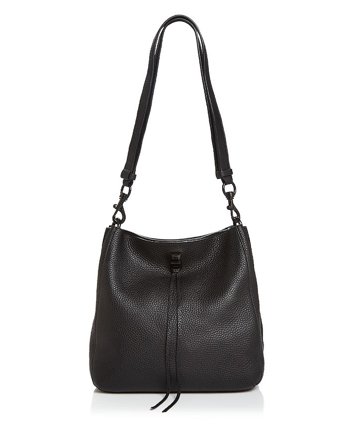 Rebecca Minkoff Darren Leather Shoulder Bag In Black/black