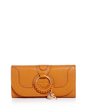 See By Chloé See By Chloe Hana Leather Continental Wallet In Luminous Ochre/gold