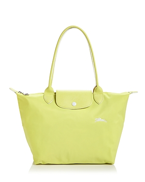 Longchamp Le Pliage Club Small Nylon Travel Bag In Yellow/silver
