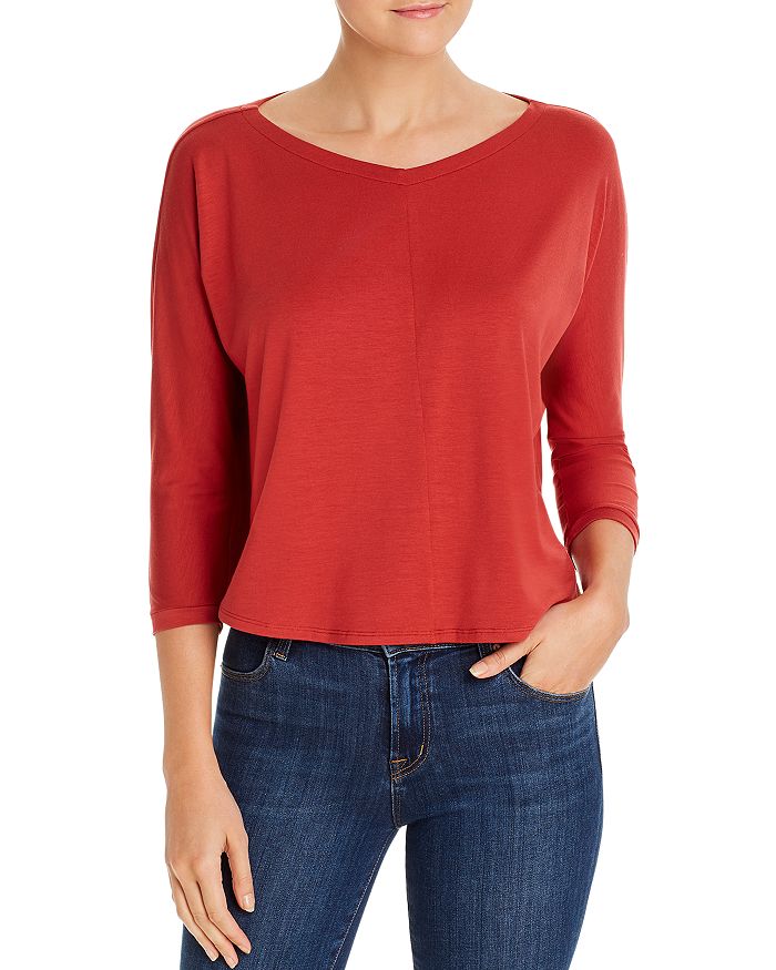 EILEEN FISHER V-NECK TOP,R9FTJ-T5250M