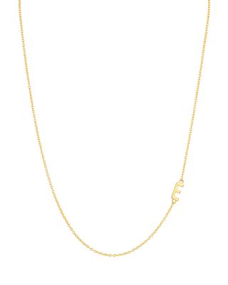 Asymmetrical Initial Necklace in 18K Gold-Plated Sterling Silver, 16"