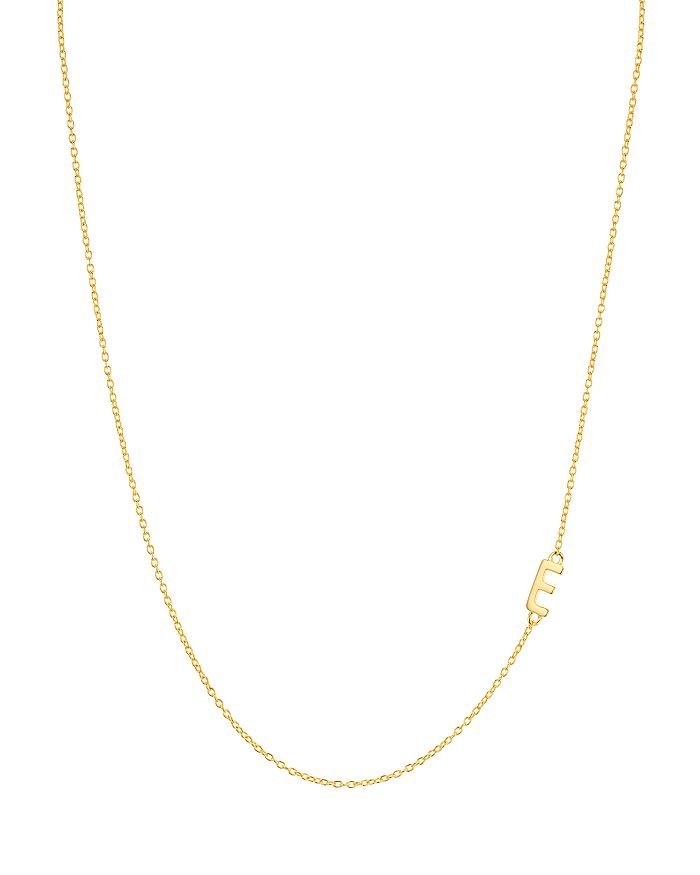 Shop Argento Vivo Asymmetrical Initial Necklace In 18k Gold-plated Sterling Silver, 16 In Gold/e
