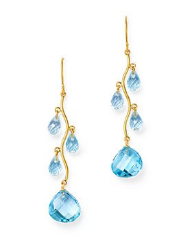 Bloomingdale's - Blue Topaz Chandelier Earrings in 14K Yellow Gold - 100% Exclusive
