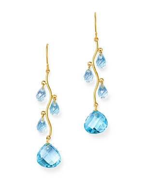 Bloomingdale's Blue Topaz Chandelier Earrings in 14K Yellow Gold - 100% Exclusive