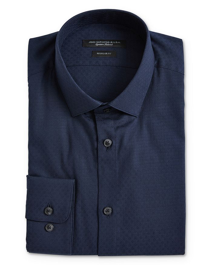 John Varvatos Star USA Textured Dot Regular Fit Dress Shirt ...
