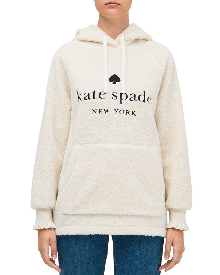 Kate spade logo sherpa sales hoodie