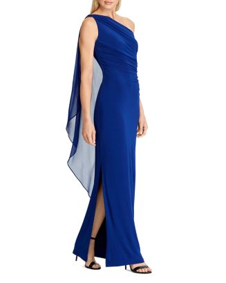 Ralph Lauren Cape-Overlay Gown | Bloomingdale's
