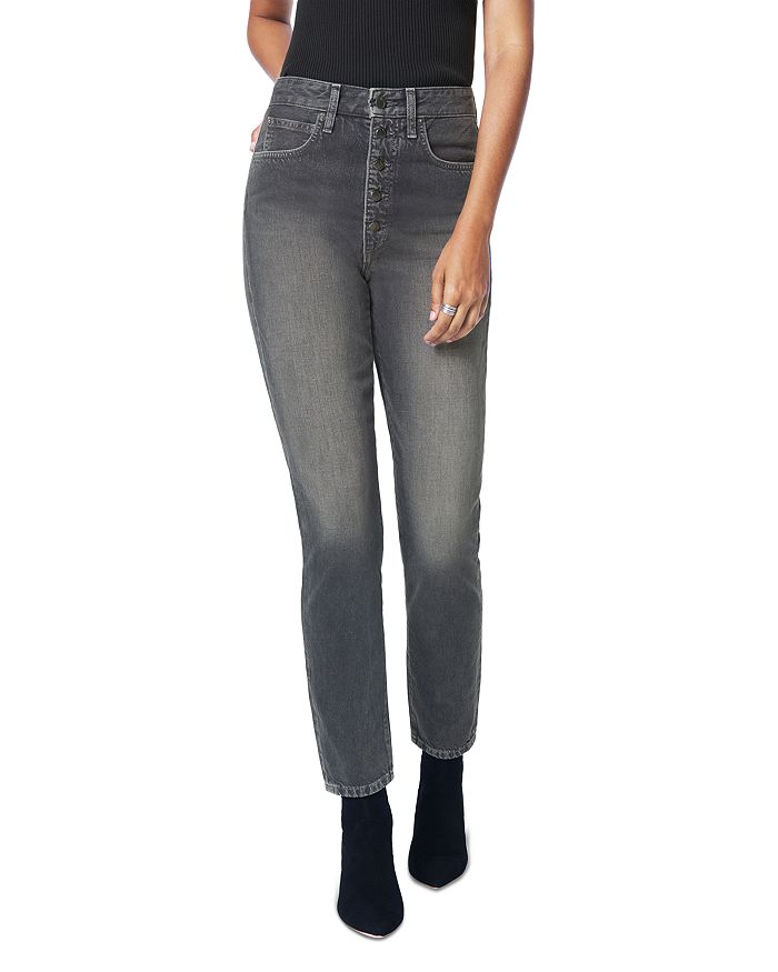 JOE'S JEANS X WEWOREWHAT THE DANIELLE HIGH-RISE VINTAGE STRAIGHT JEANS IN GRAY,CREGRY5520