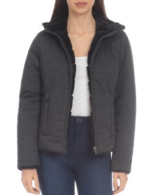 Bagatelle - Reversible Faux Far & Knit Quilted Jacket