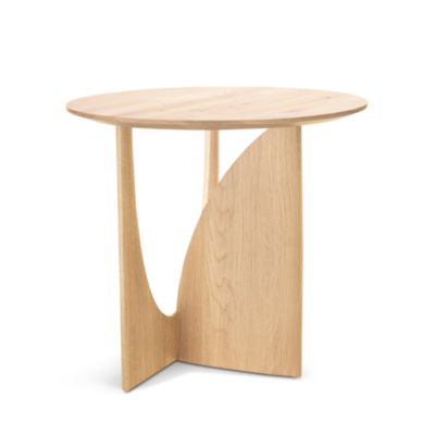 Oak Geometric Side Table