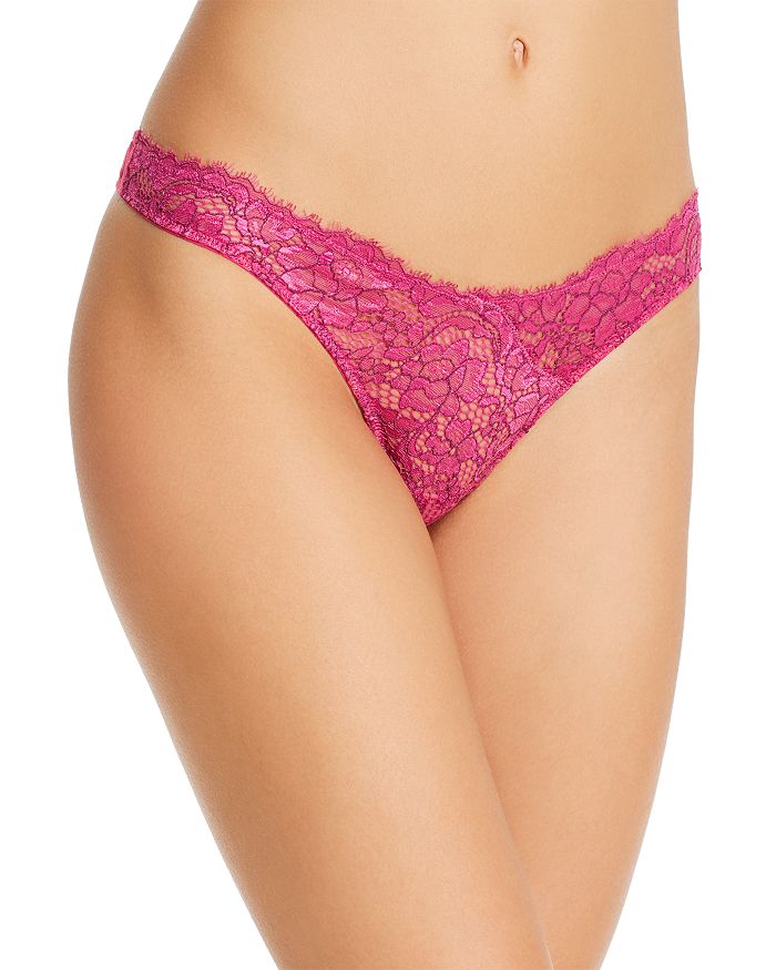 Cosabella Pret-a-porter V-thong In Victorian Pink/mulberry