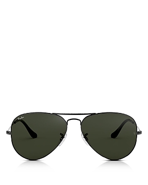 Ray Ban Ray-ban Unisex Original Brow Bar Aviator Sunglasses, 58mm In Gunmetal/gray Gradient
