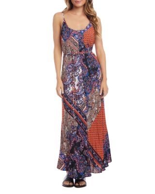 scarf print maxi dress