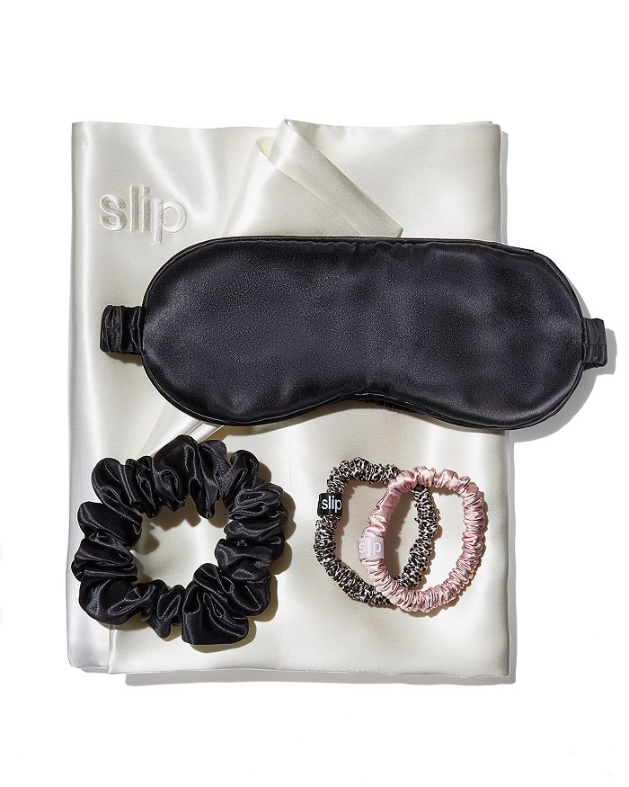 Shop Slip Pure Silk 6-pack Skinny Scrunchies In Pink, Gold, Black