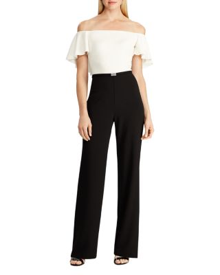 ralph lauren off the shoulder jumpsuit