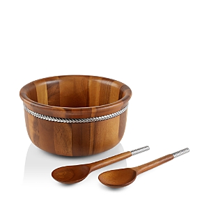 Nambe Braid Salad Bowl & Server Set