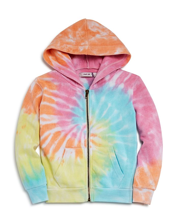 Girls tie dye online zip hoodie